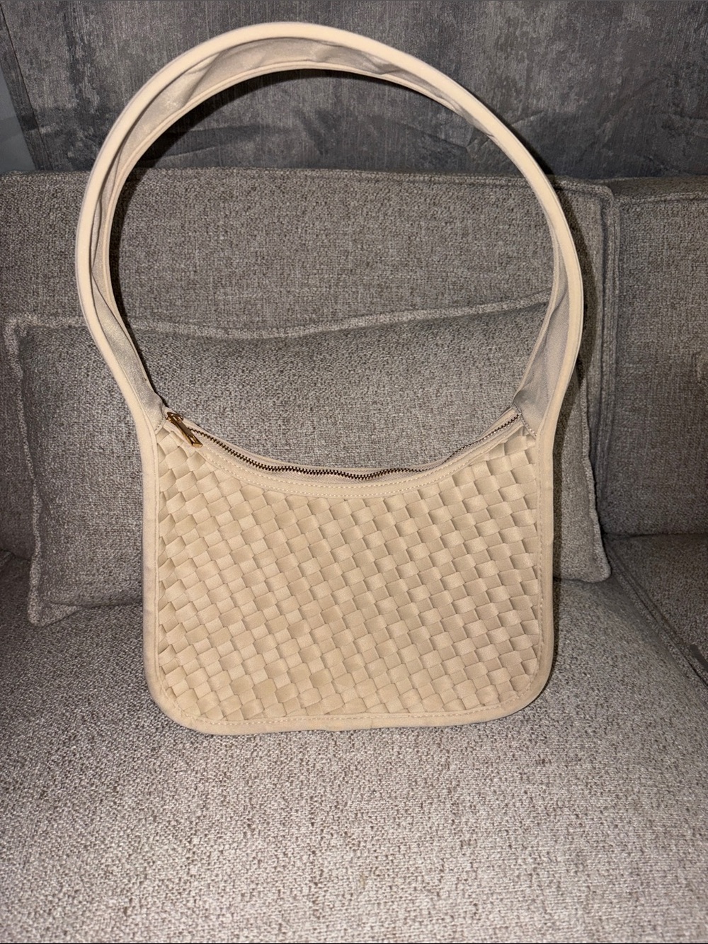 Anthropologie Shoulder Bag in Light Beige - Classic Everyday Tote